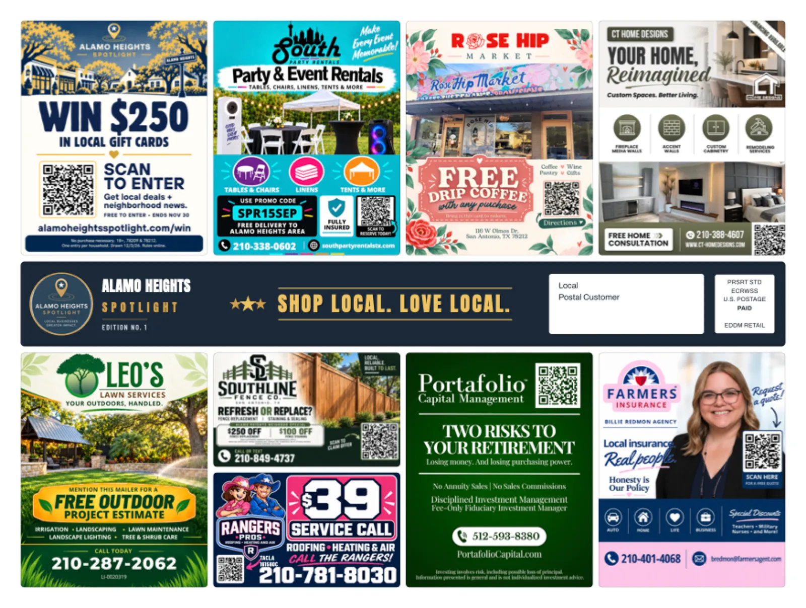 Front of sample Alamo Heights artwork — preview for Lakewood Dallas Spotlight